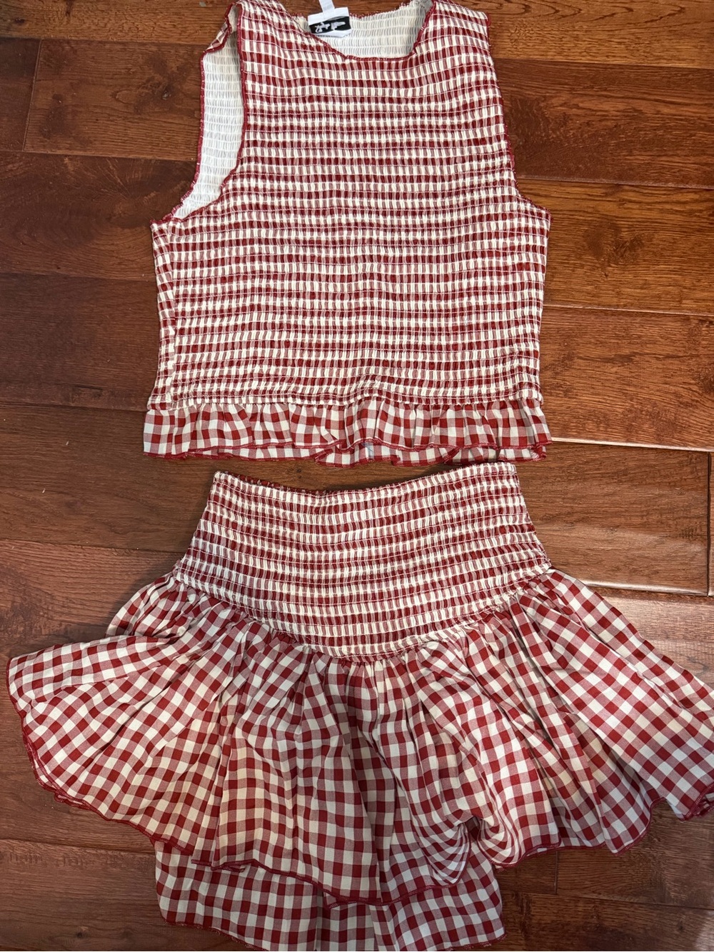 Sky to Moon Smocked Skirt Set - small skirt , top -large (runs small)